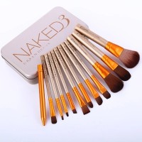 RUIXINLI Custom Label 12pcs Gold Makeup Brushes Set